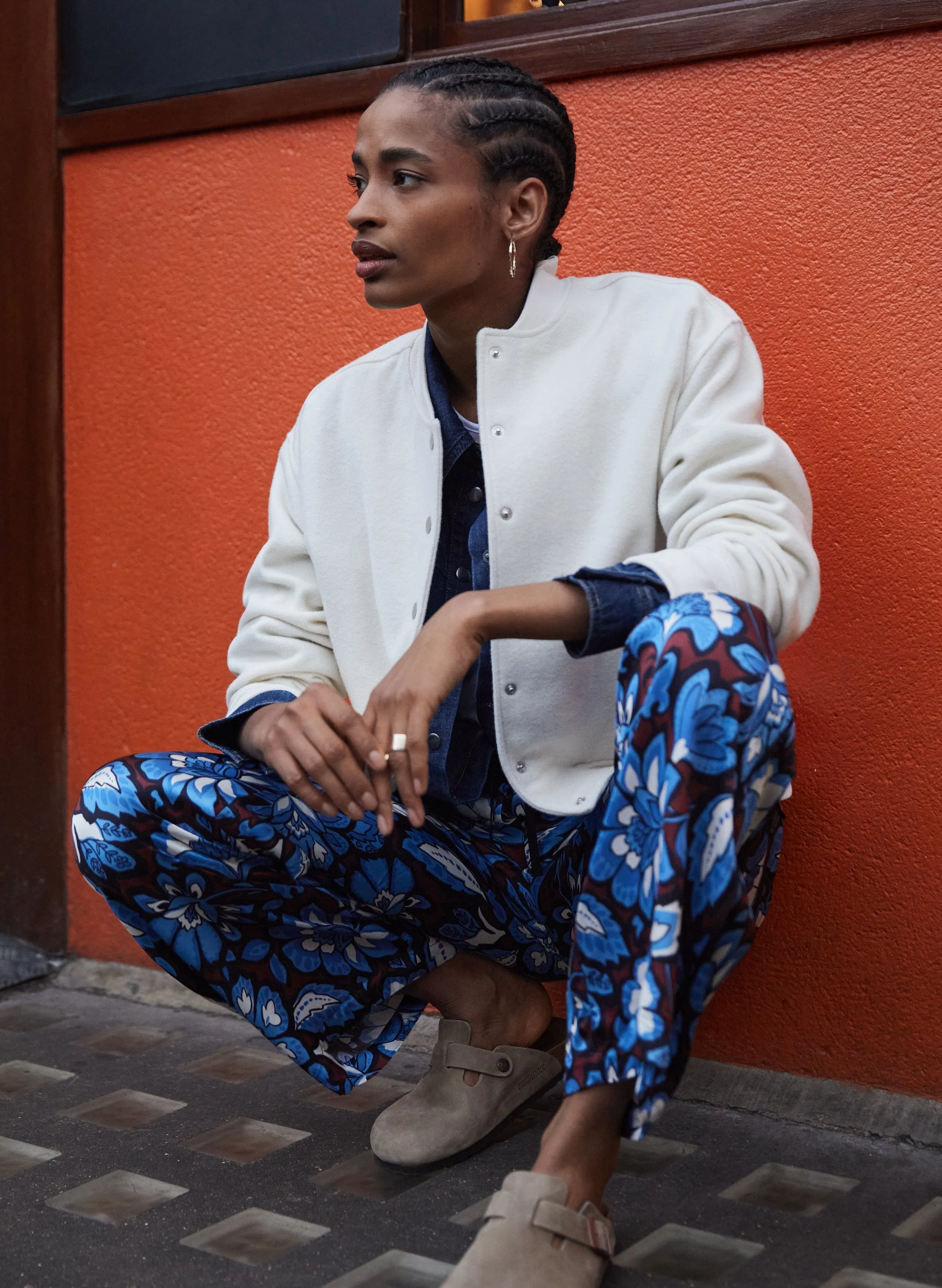 Mandy LENZING ECOVERO Recycled Trousers | Blue Floral Saraca