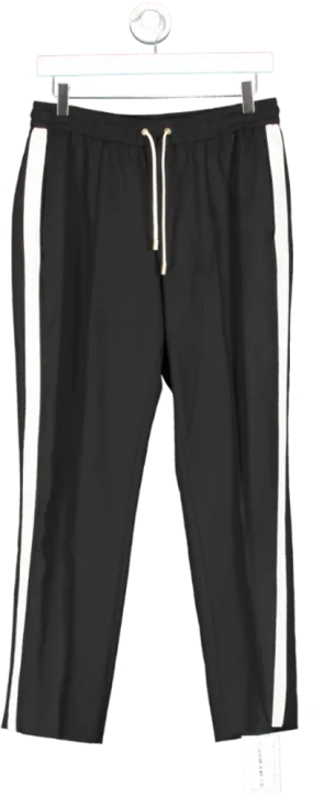 ME   EM Black Side Stripe Pull-on Jogger UK 10