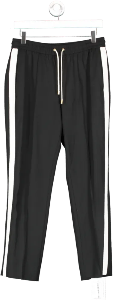 ME   EM Black Side Stripe Pull-on Jogger UK 10