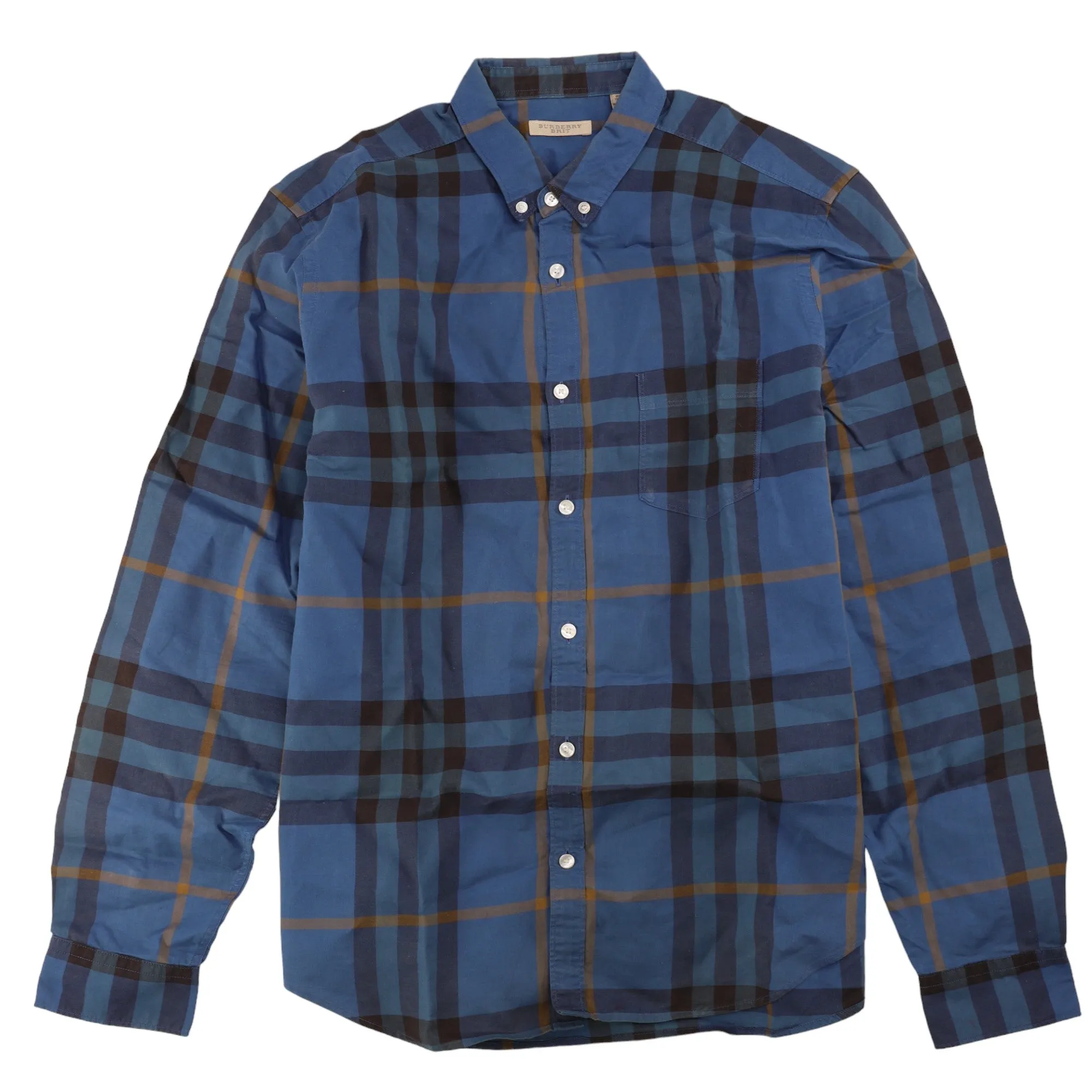 Men's Checkered Shirt Blue Size L