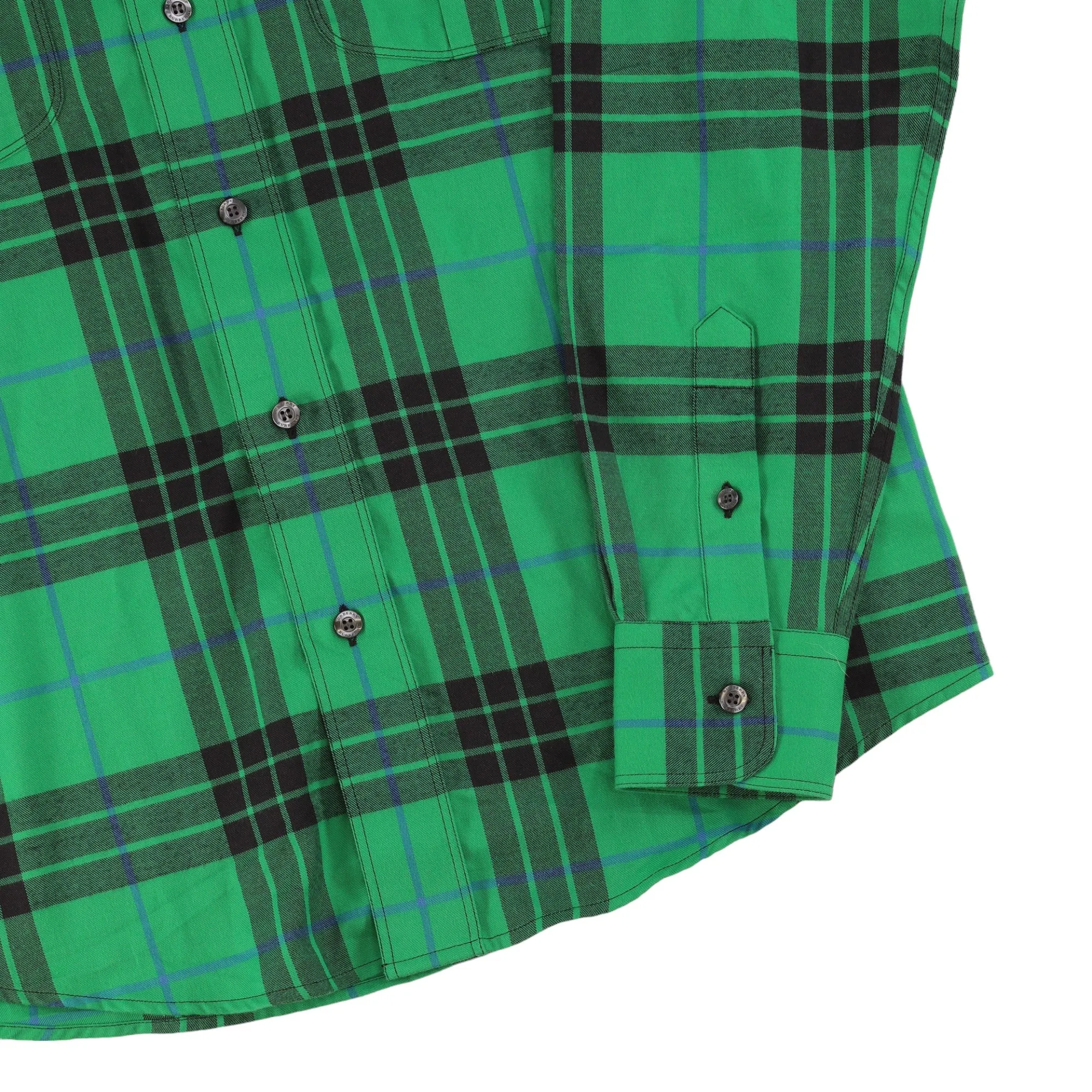 Men's Checkered Shirt Green Size XS