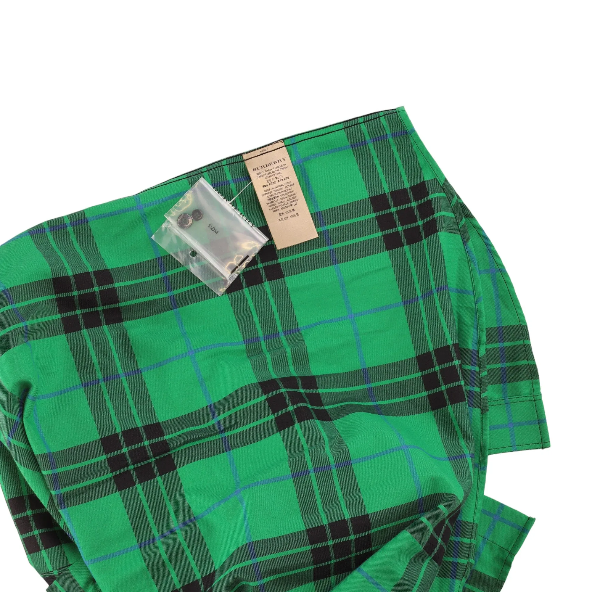 Men's Checkered Shirt Green Size XS