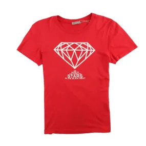 Men's Diamond T-Shirt Red Size XS