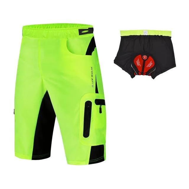 Men's Loose Cycling Shorts 3D Padded Outdoor Sports Dirt Resistance Breathable