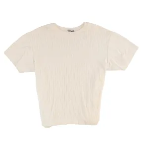 Men's Oblique Terry T-Shirt White Size M