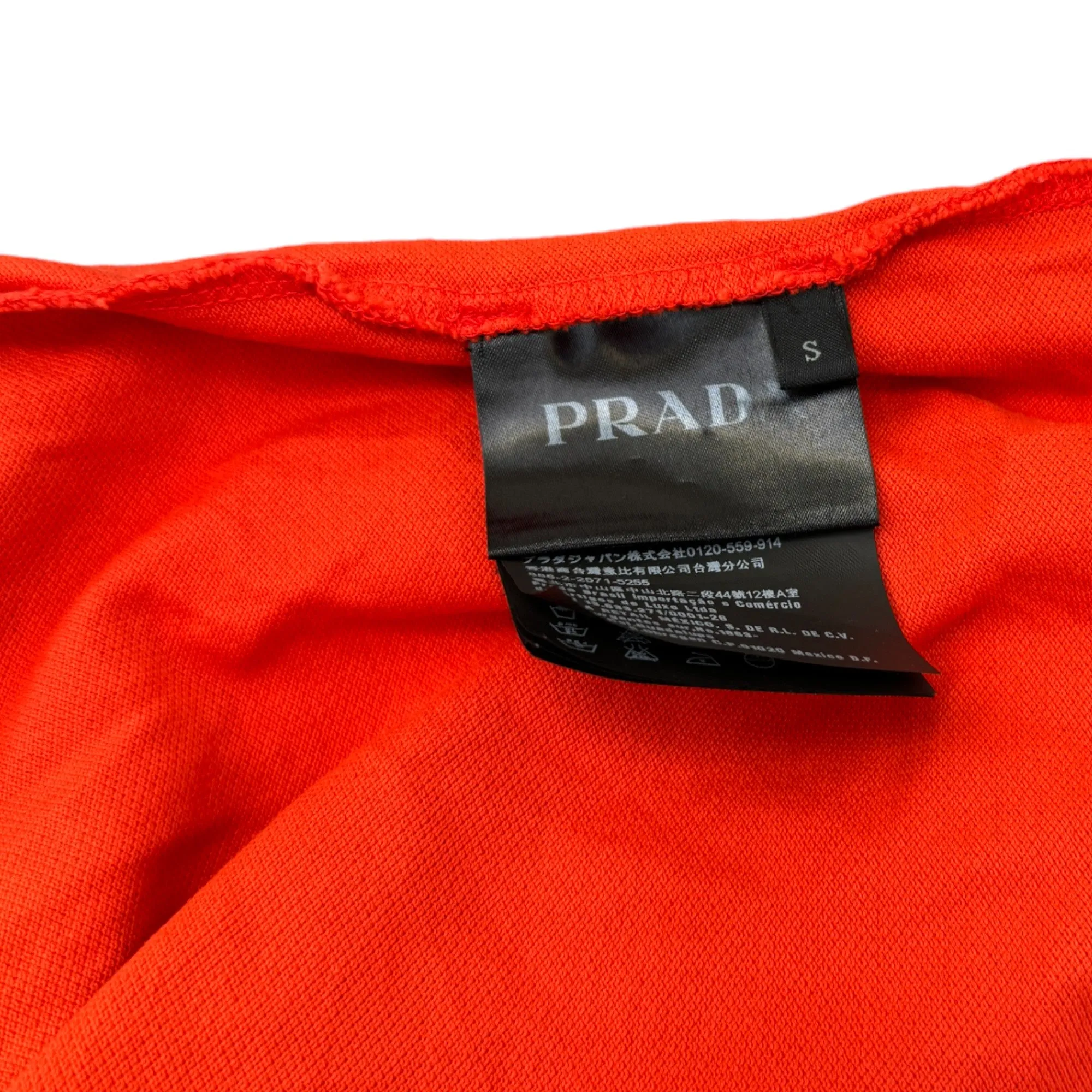 Men's Rubber Logo Polo Shirt Orange Size S