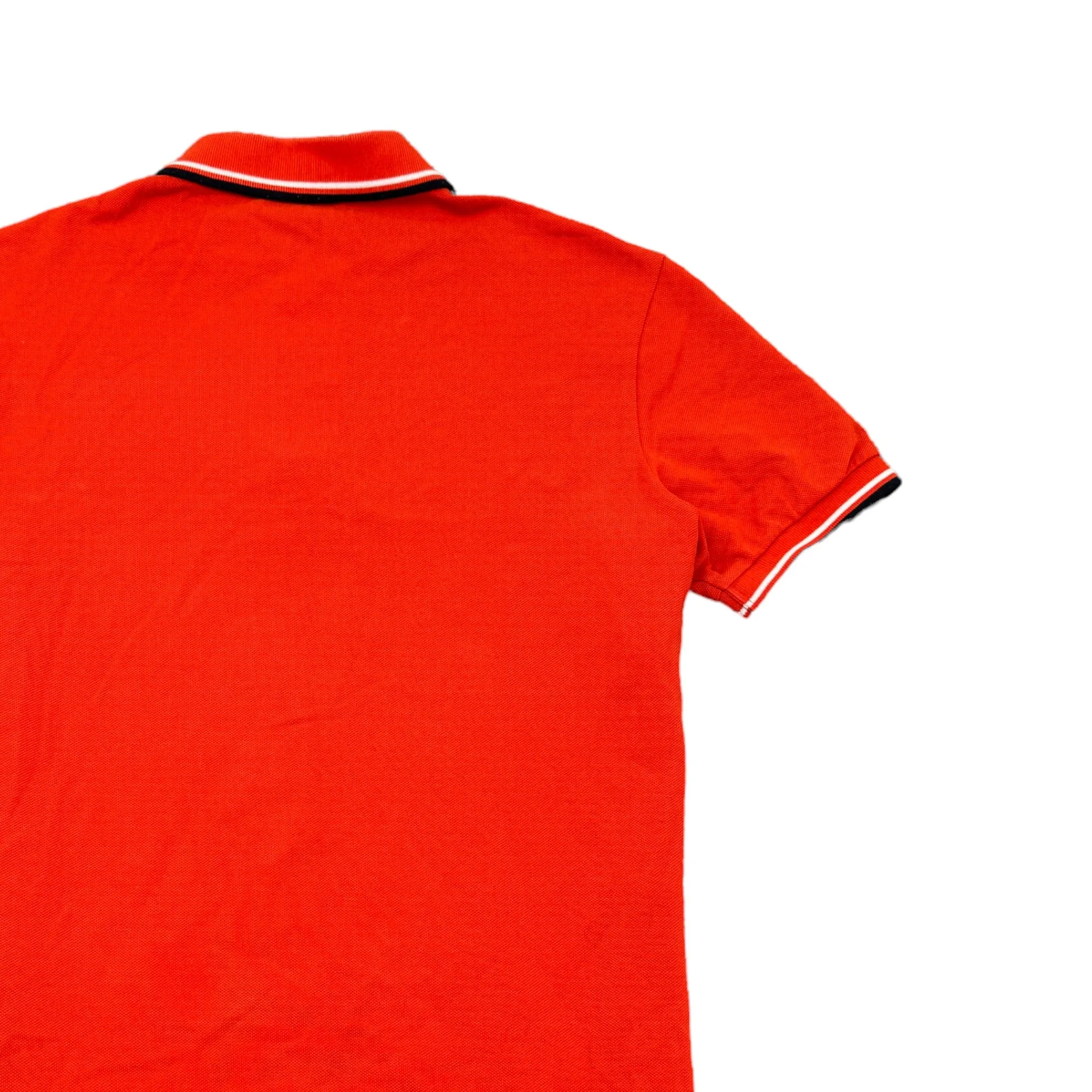 Men's Rubber Logo Polo Shirt Orange Size S