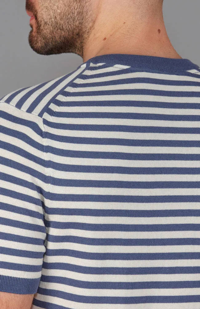 Mens Ultra Fine Cotton Knitted Breton T-Shirt