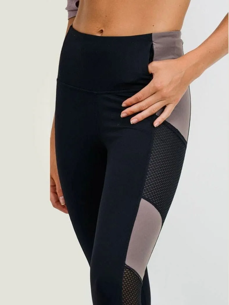 Mesh Colorblock Leggings