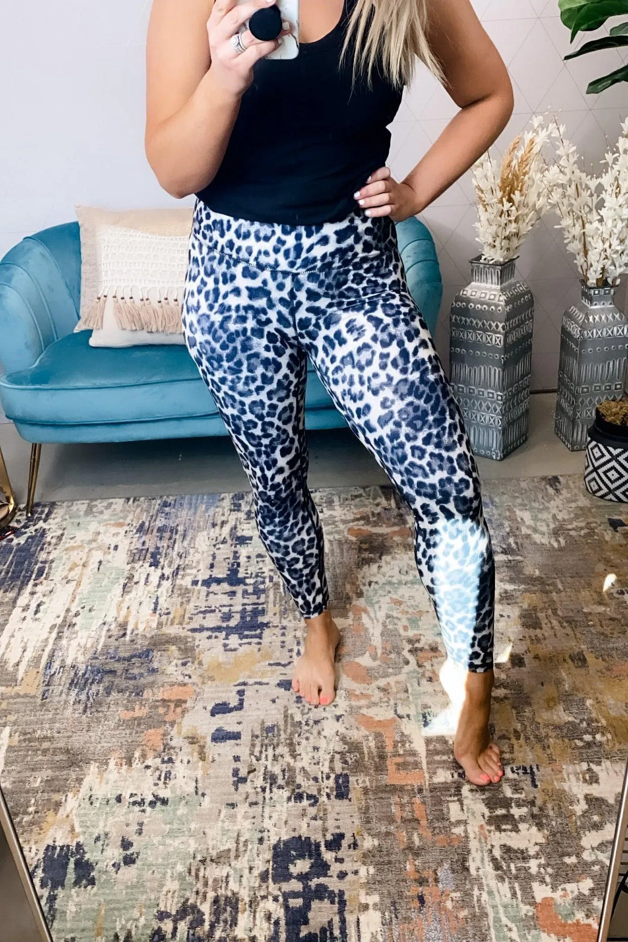 On The Prowl- {Gray & Brown} Leopard Print Leggings