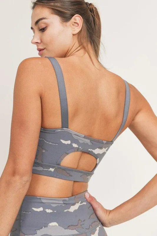 On The Run- Blue Tundra Camo Sports Bra OR Leggings