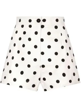 POLKA DOT-PRINT HIGH-WAISTED SHORTS