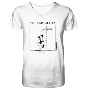 "Beach Priorities" - Herren Premium Organic V-Neck Shirt