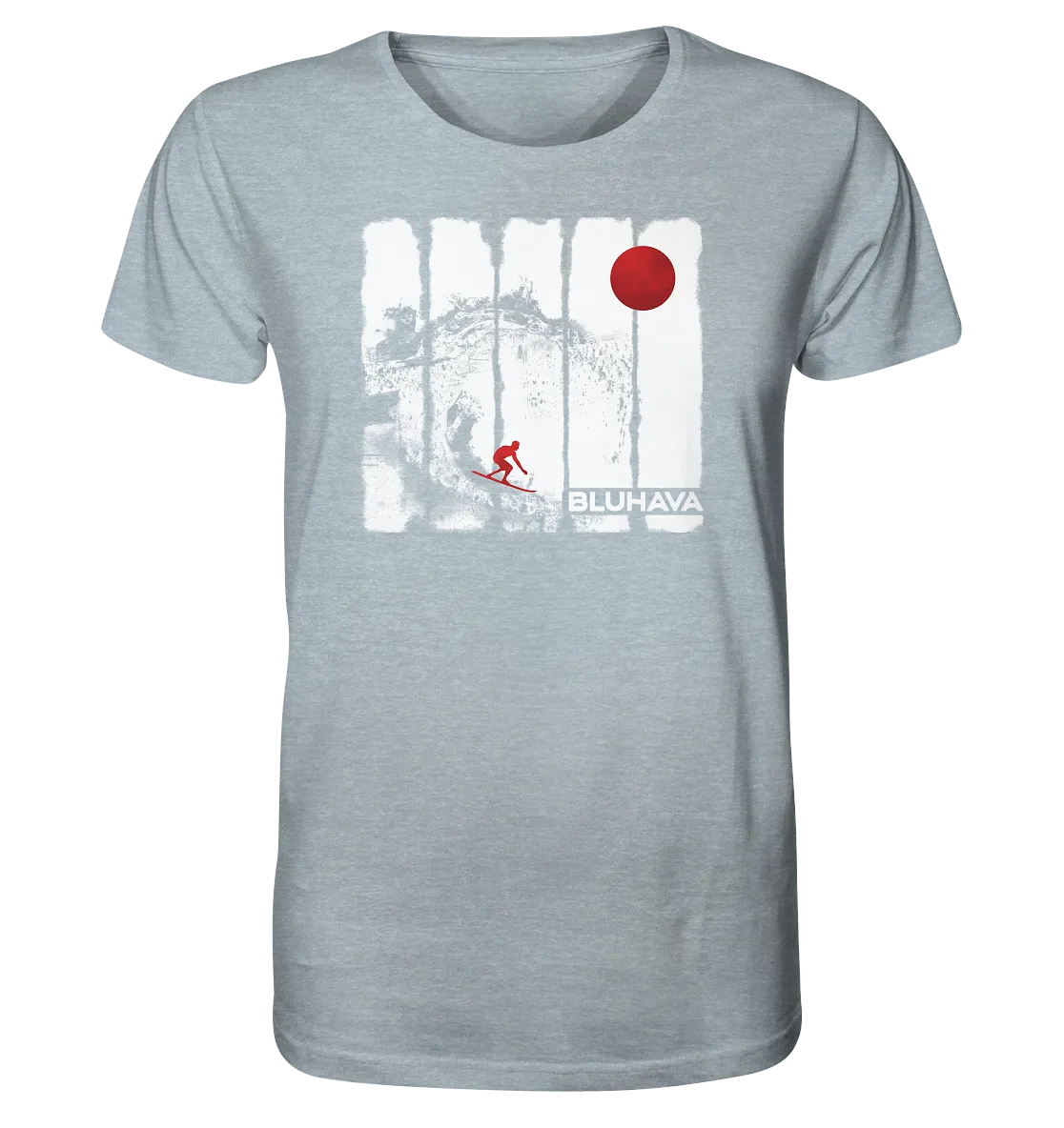 "Oceansplash Red Moon Driver" - Herren Premium Organic Shirt (meliert)