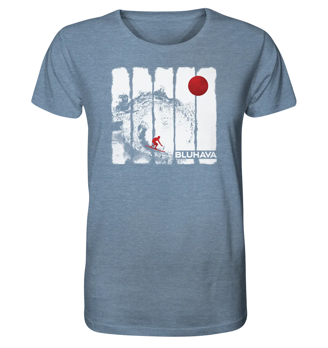 "Oceansplash Red Moon Driver" - Herren Premium Organic Shirt (meliert)