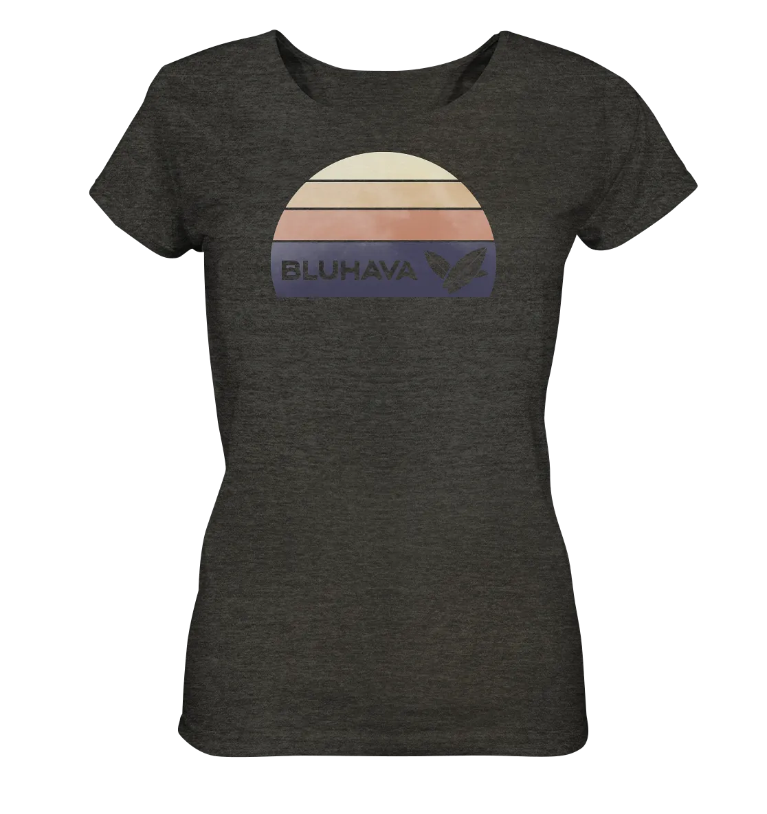 "Sunset Boarder" - Damen Premium Organic Shirt (meliert)