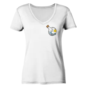 "Waves in a bottle" - Damen Premium Organic V-Neck Shirt