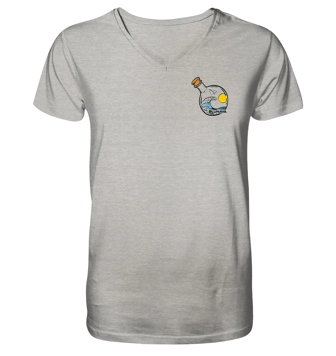 "Waves in a bottle" - Herren Premium Organic V-Neck Shirt