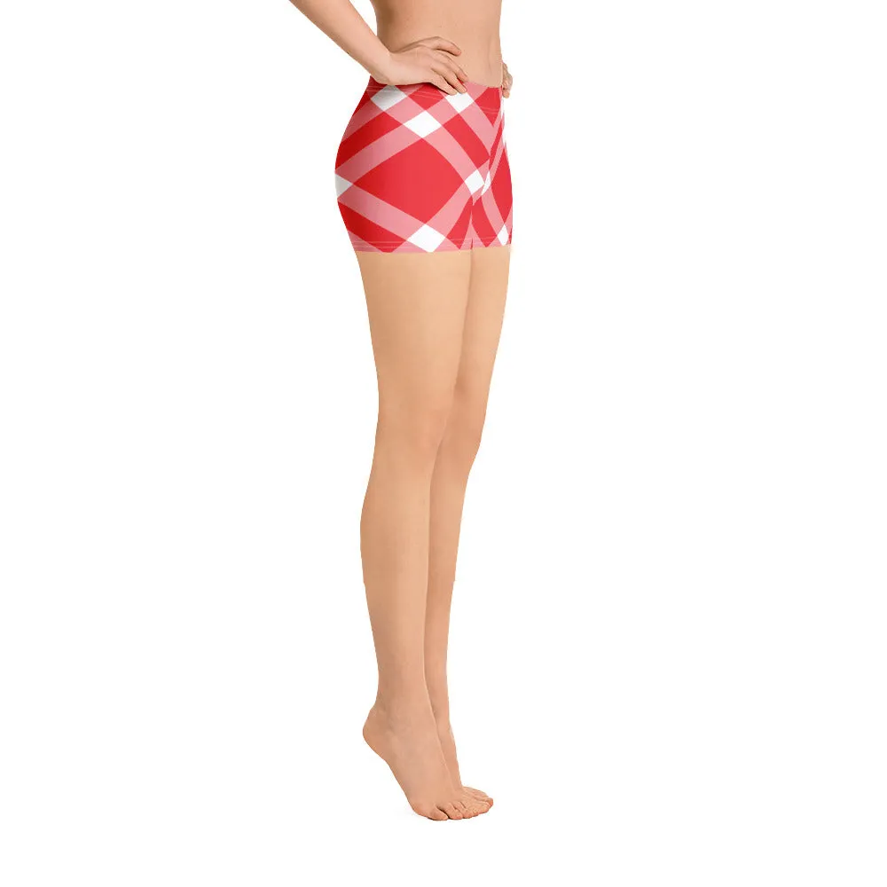 Red and White Gingham Shorts