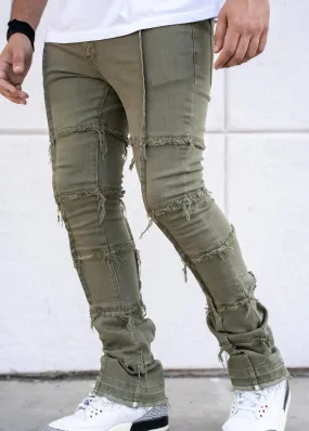 Reelistik Salvatore Olive Stacked Jeans (RST5031-2)