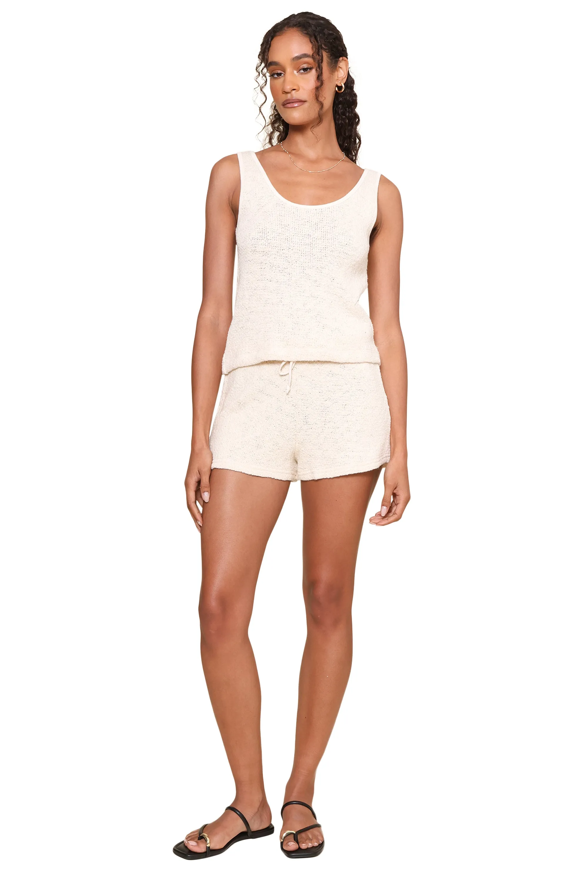 Roxanne Cotton Slub Mesh Short