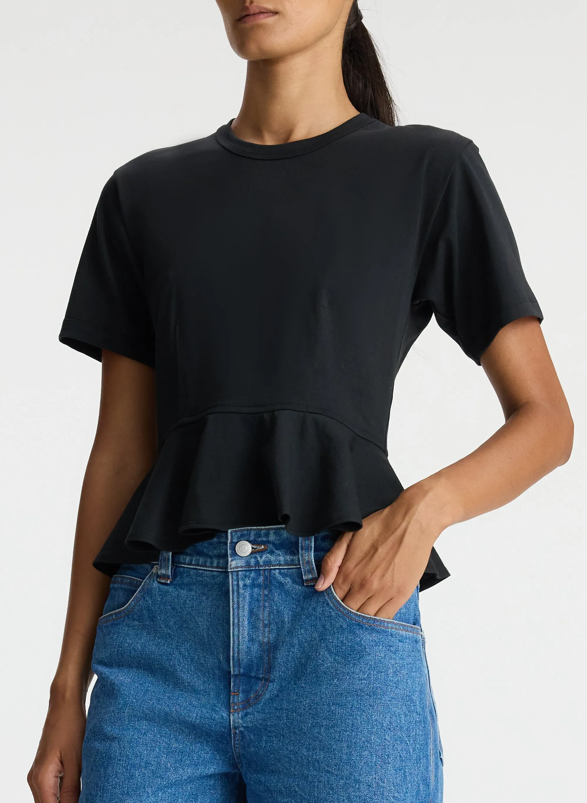 Roxy Cotton Peplum Tee