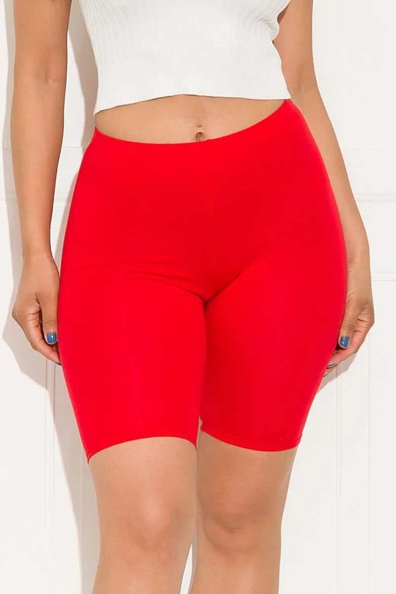 Running Out Biker Short Red