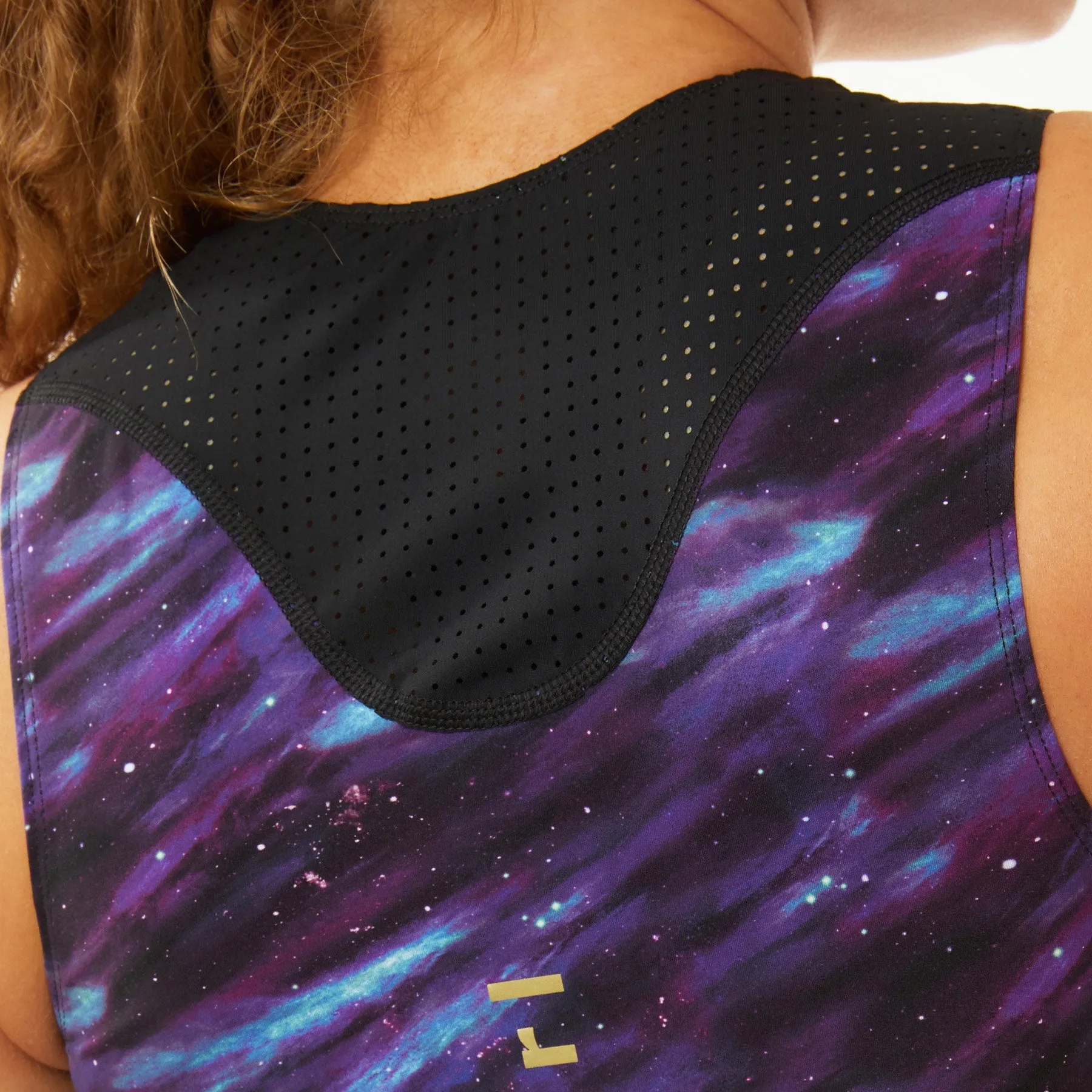 Sassy & Icon Long Triathlon Top and Shorts Set in Purple Galaxy - S