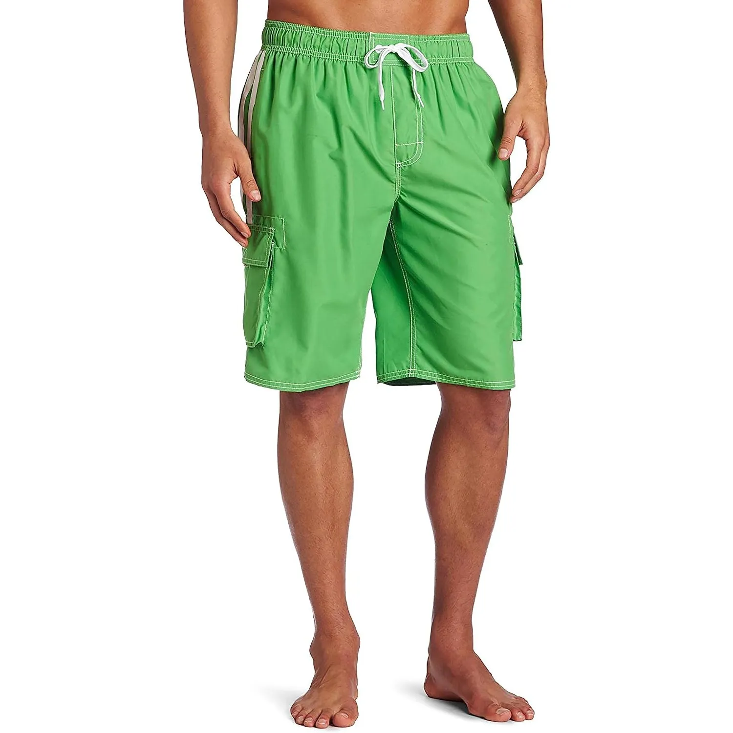 Side Pocketed Drawstring Swim Shorts