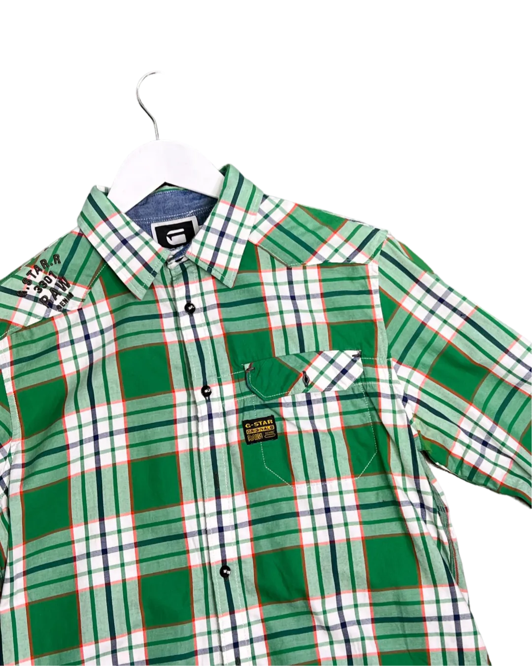 Size L - G-Star Raw Green Check Rodger Shirt