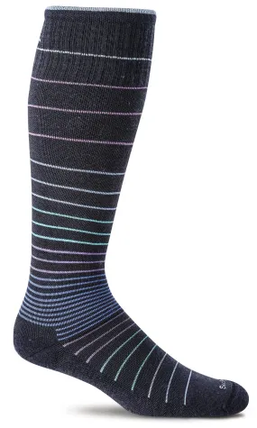 SOCKWELL CIRCULATOR STRIPE - MODERATE COMPRESSION SOCK - NAVY - SW1W600