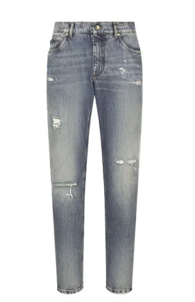 STRAIGHT-LEG COTTON JEANS