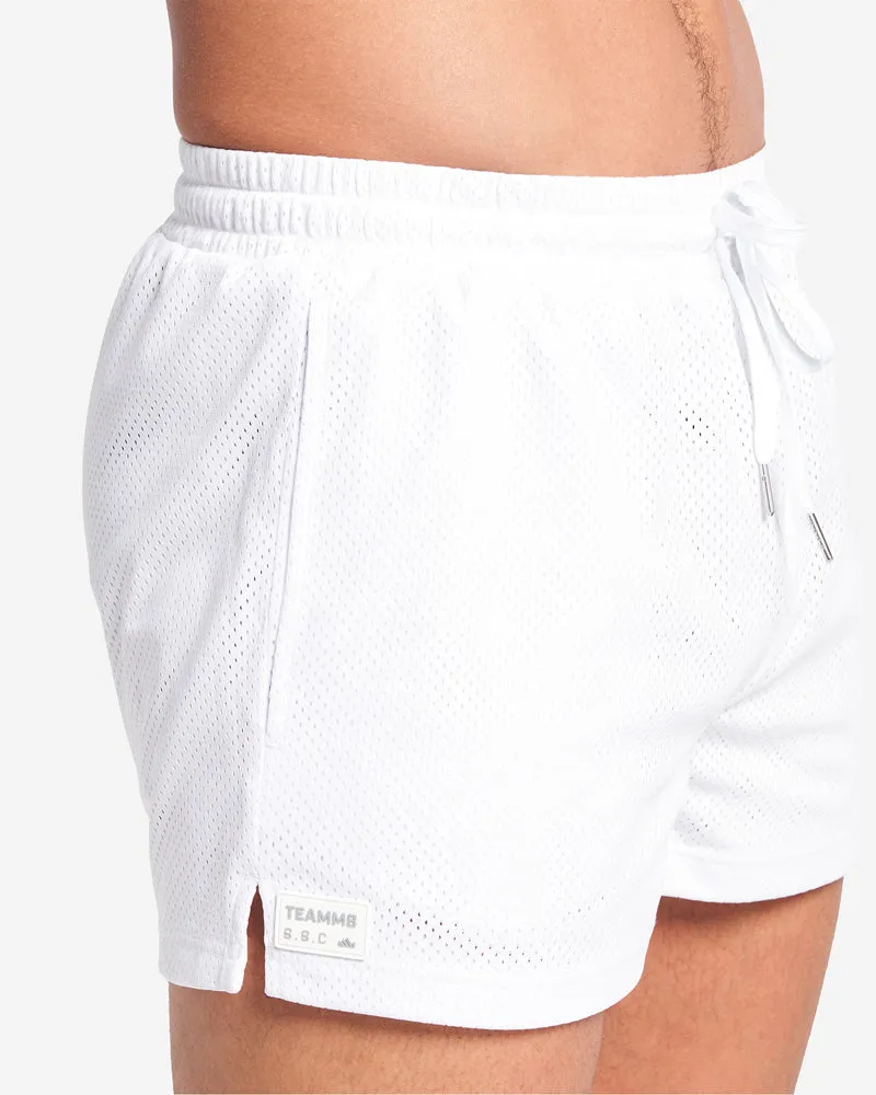 TEAMM8 S.S.C. Mesh 3" Short - White