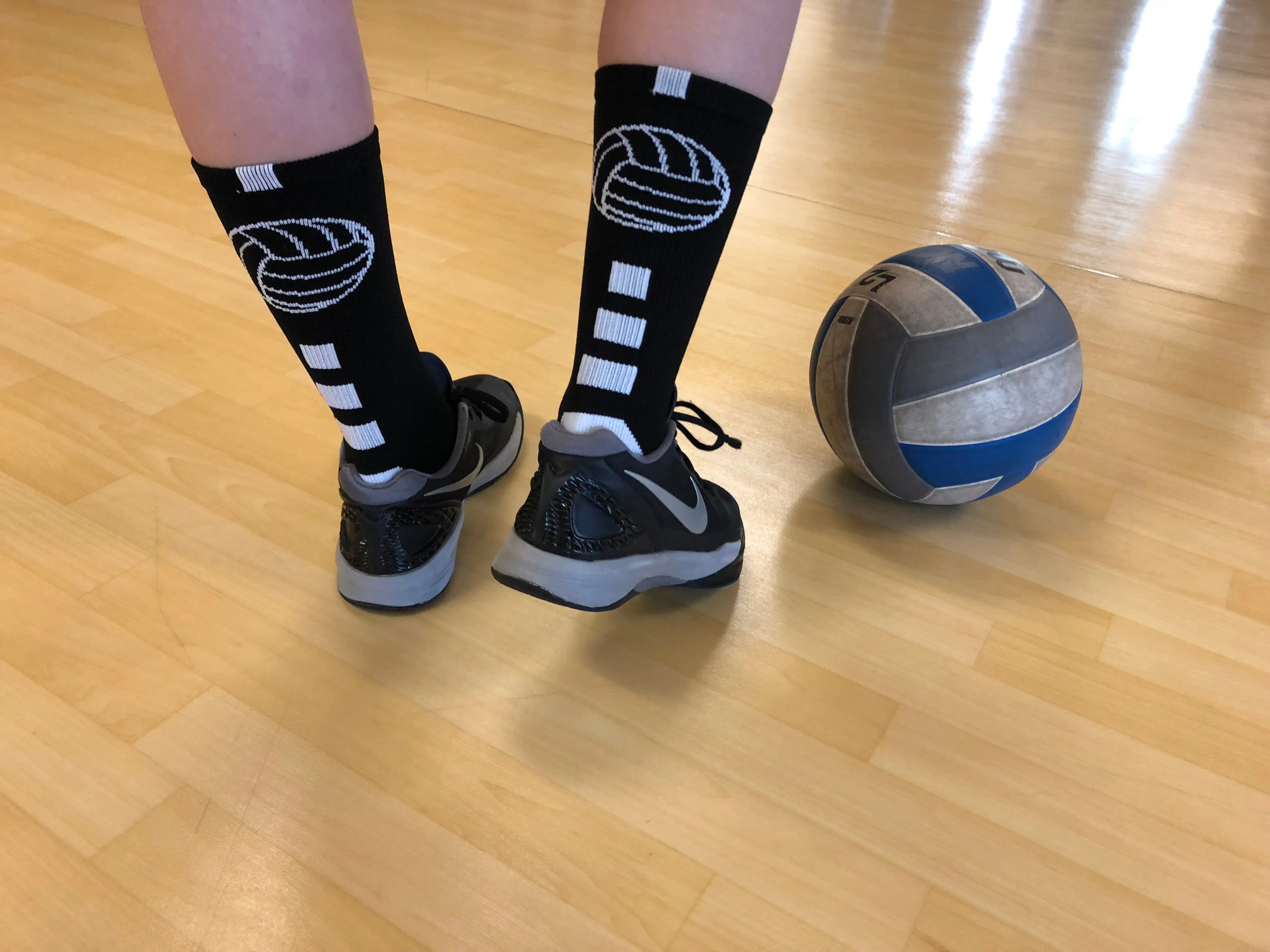 Volleyball Logo Crew Socks (multiple colors)