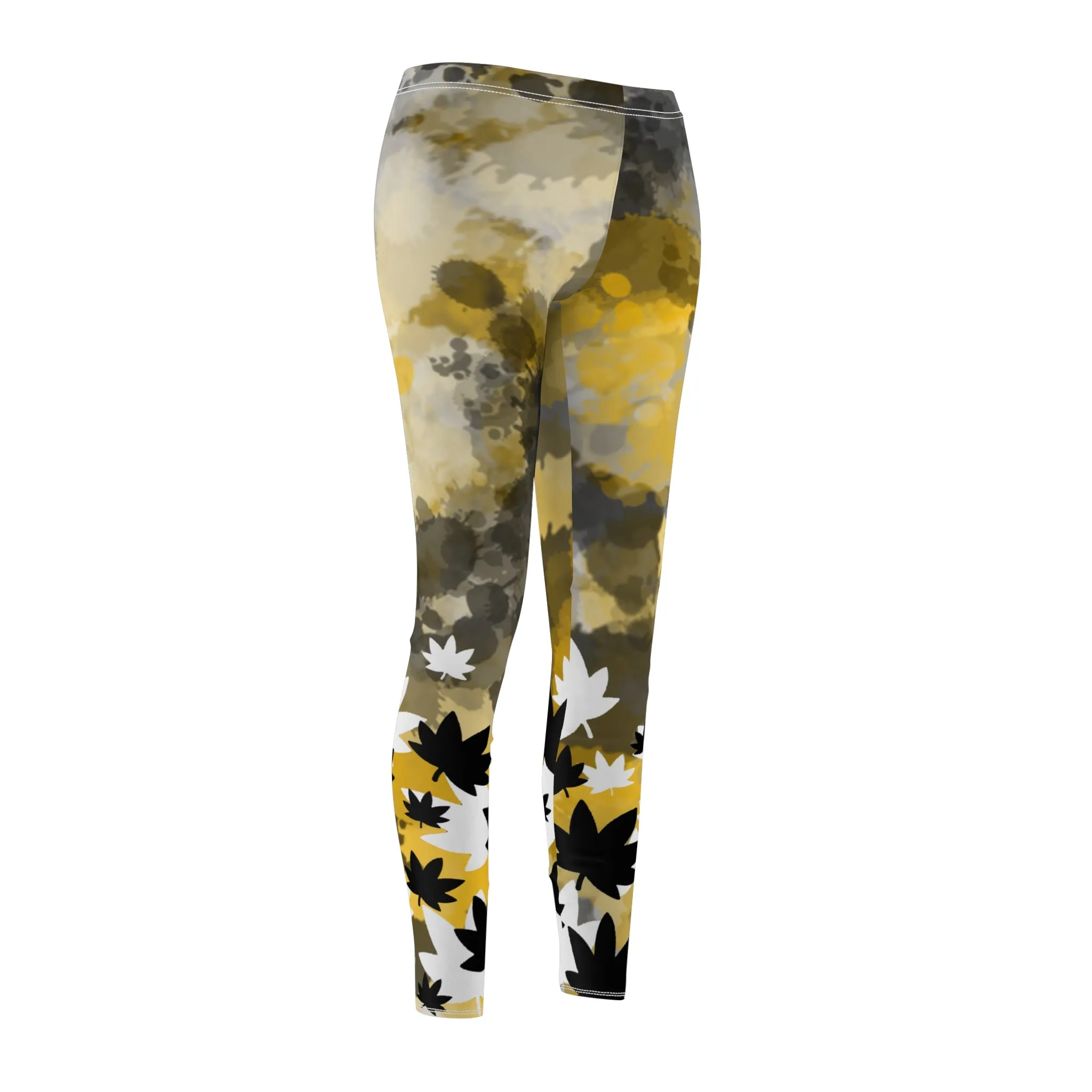 Women's drip print Cut & Sew Casual Leggings (AOP)